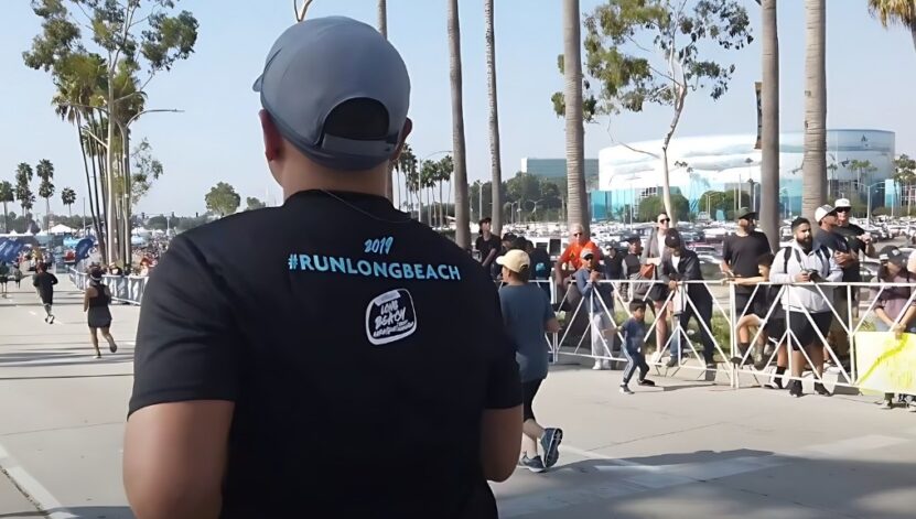 Running by the Pacific Ocean